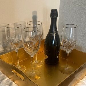 Waterford Lismore Essence Gold Set of four White Wine